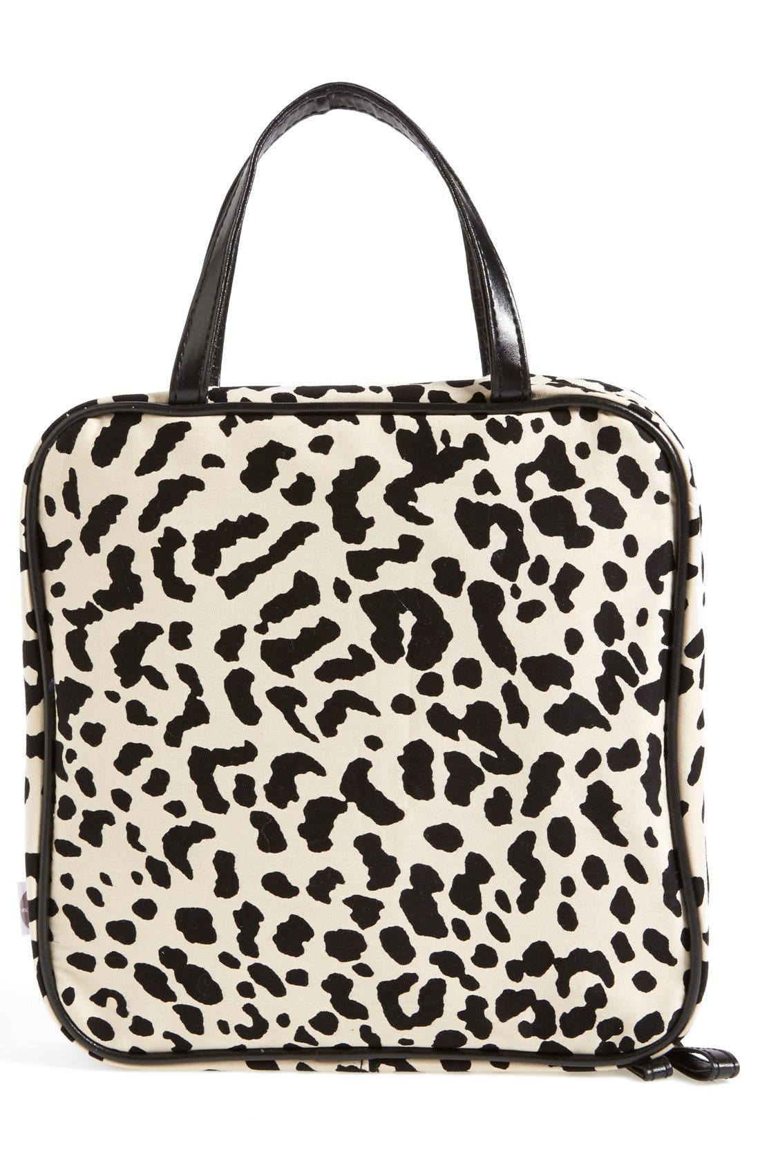 steph&co. 'Marissa - Leopard' Nylon Cosmetics Case (Nordstrom Exclusive), Alternate, color, NO COLOR
