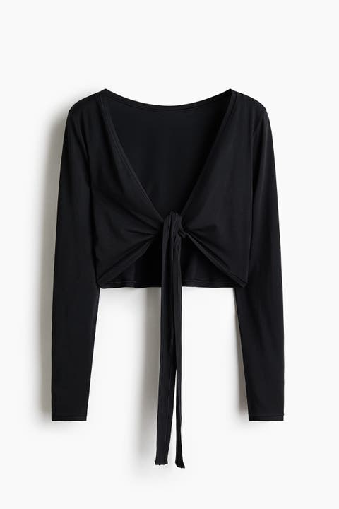 Cropped Long-sleeved Yoga Top