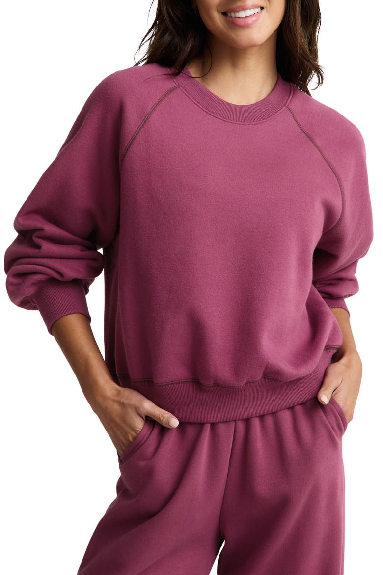 Luxefleece Colorblocked Sweatshirt, Main, color, POMEGRANATE COLOR BLOCK