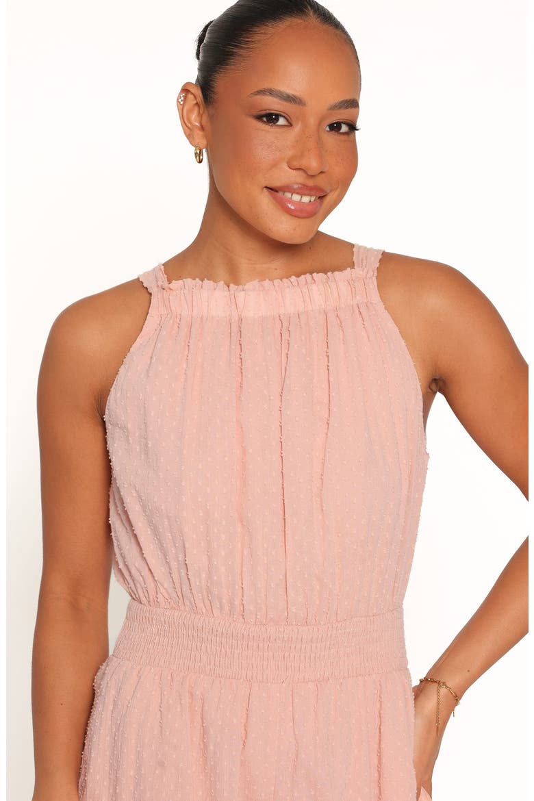 Felicity Clip Dot Romper, Alternate, color, PINK CLIP DOT
