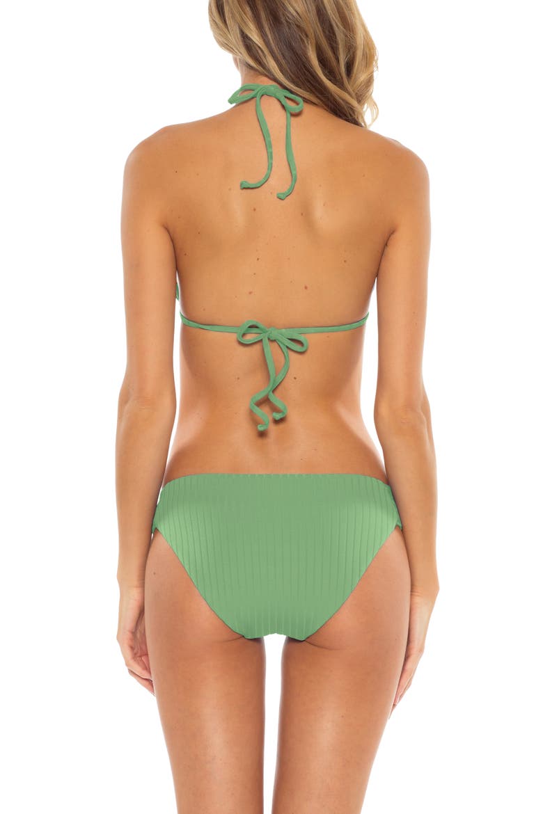 Loreto Rib Triangle Bikini Top, Alternate, color, SPRING LEAF