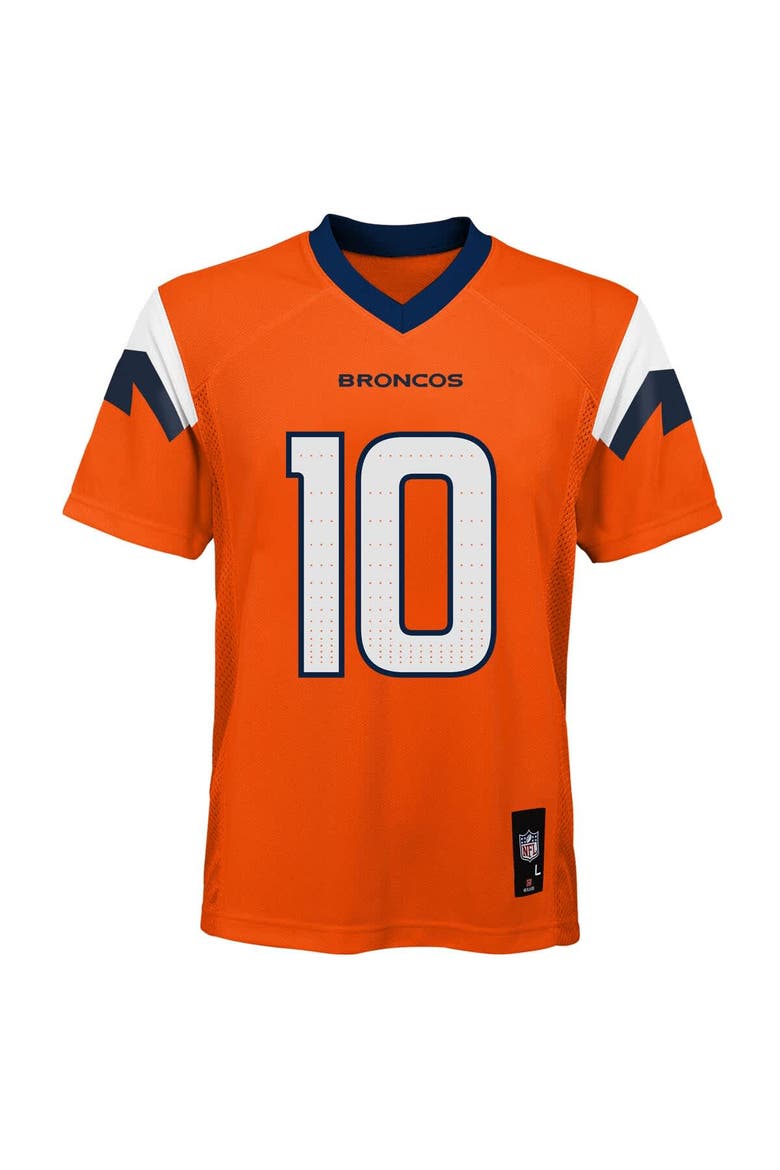 Youth Bo Nix Orange Denver Broncos Replica Player Jersey, Alternate, color, Orange