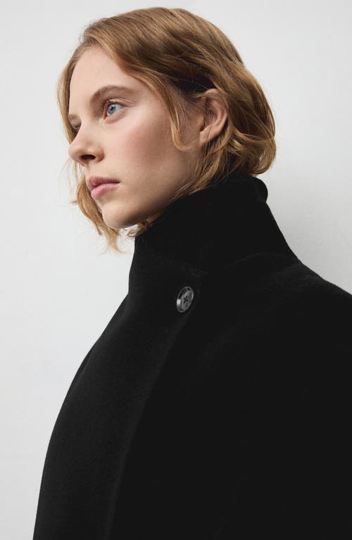 MANGO MANGO BELTED VIRGIN WOOL BLEND COAT 