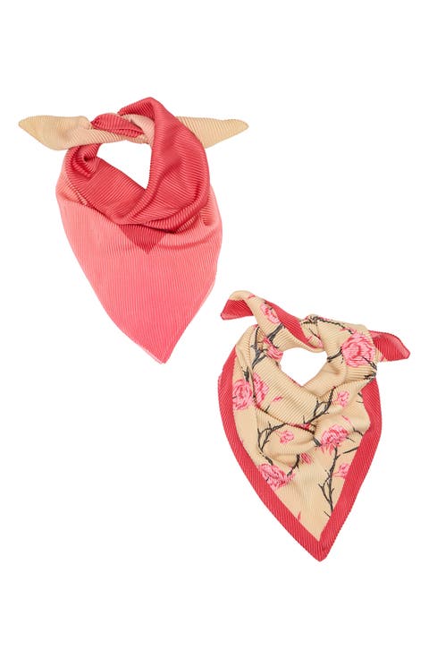 Vines & Roses 2-Pack Satin Scarves