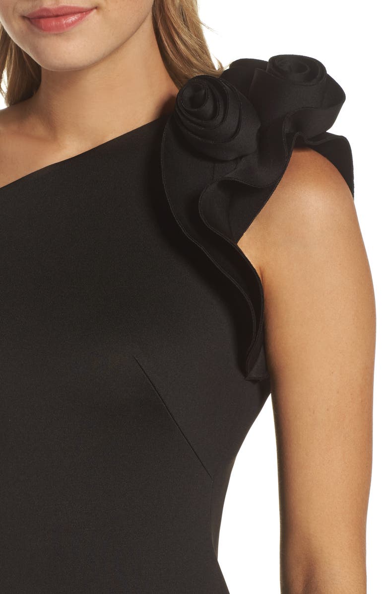 Eliza J One-Shoulder Sheath Cocktail Dress, Alternate, color,