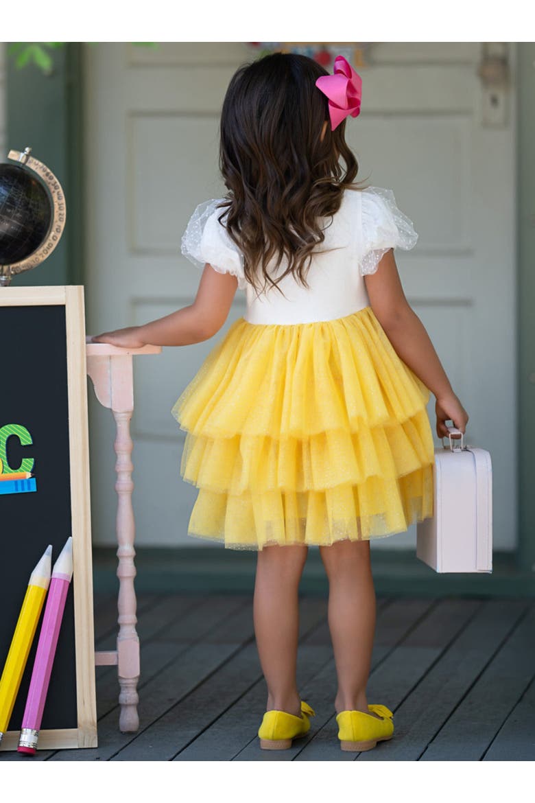 Homeroom Ballerina Layered Tutu Dress, Alternate, color, Yellow