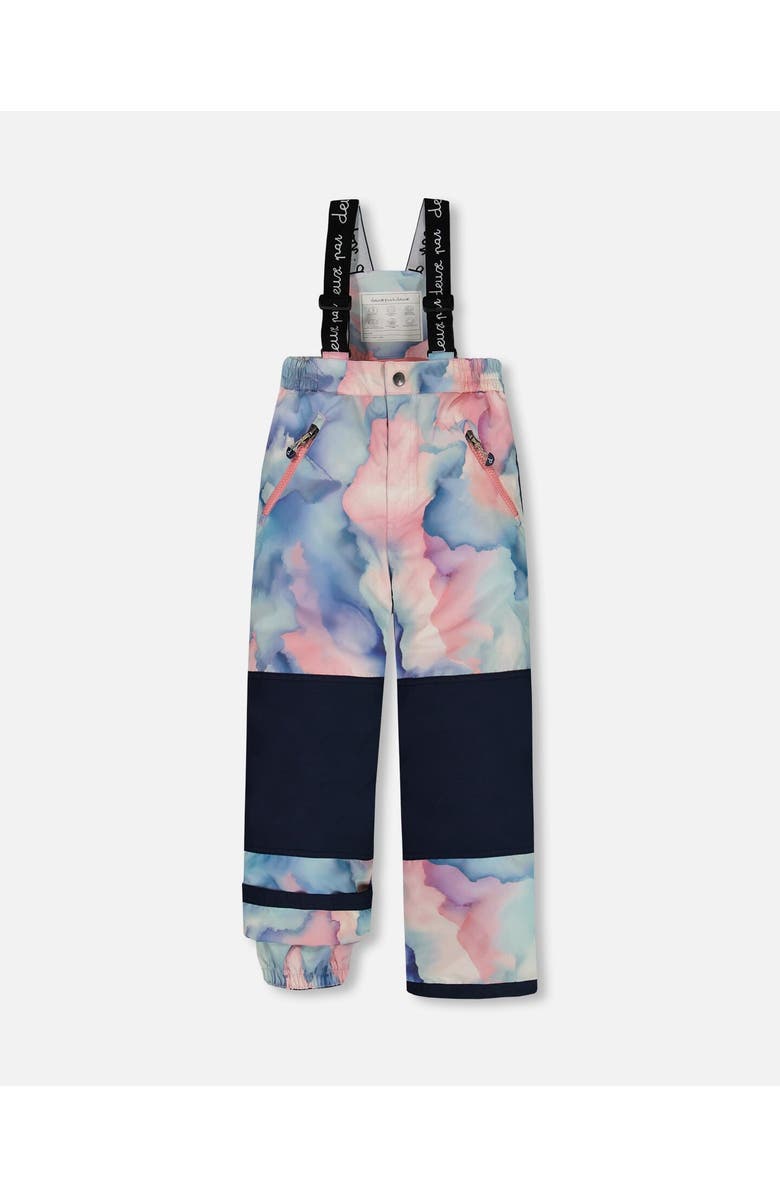 Deux par Deux Girl's Two Piece Snowsuit Printed Pastel Watercolor, Alternate, color, 