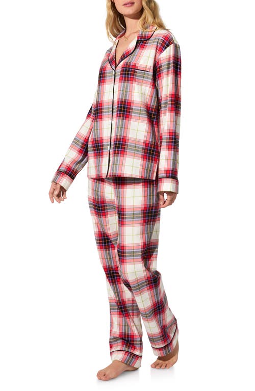 Bedhead Pajamas Print Long Sleeve Cotton Jersey Pajamas In Red