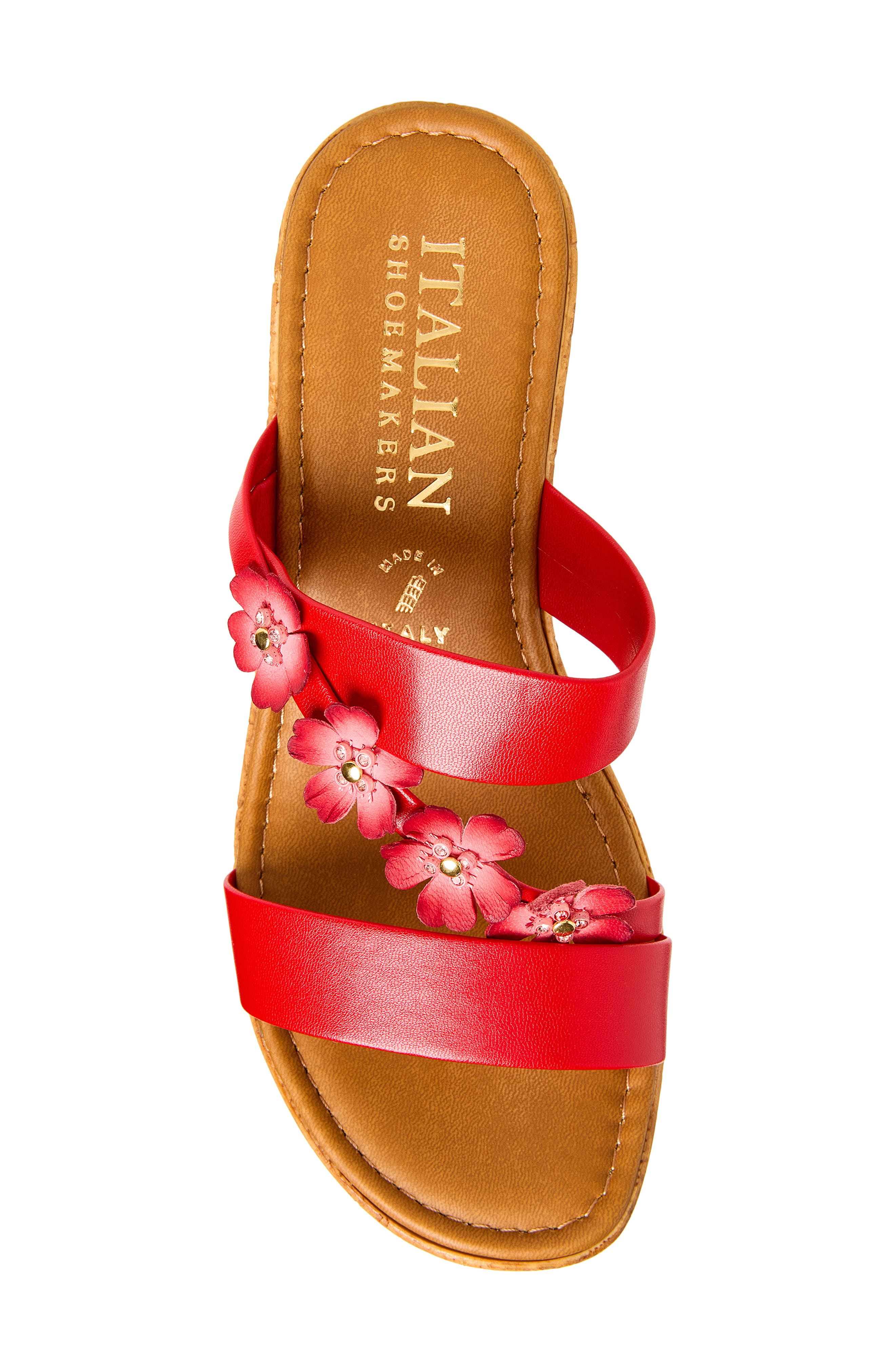 Niva Wedge Sandal, Alternate, color, RED
