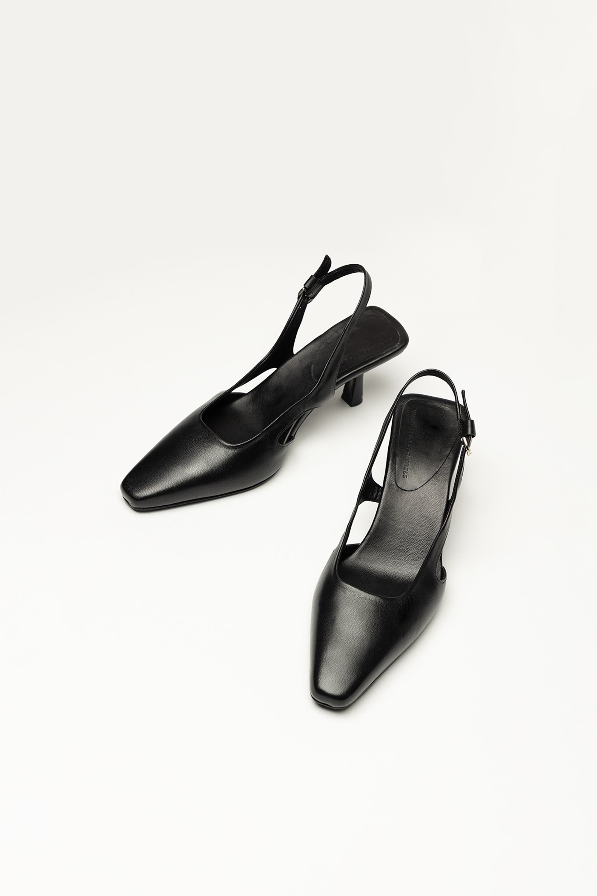 Want Les Essentiels Holton Smooth Leather Slingback Heels, Alternate, color, Black