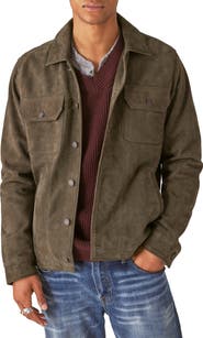 Lucky Brand Suede Shirt Jacket