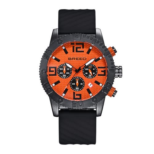 BREED Double Agent Chronograph Watch with Date in Orange/black  product