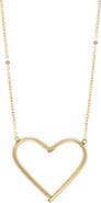 Bony Levy Large 14K Gold Open Heart Pendant Necklace