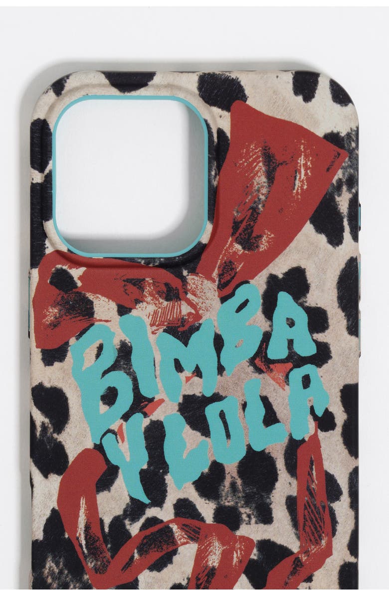 Bimba y Lola Leopard Bow Iphone Rigid Case, Alternate, color,