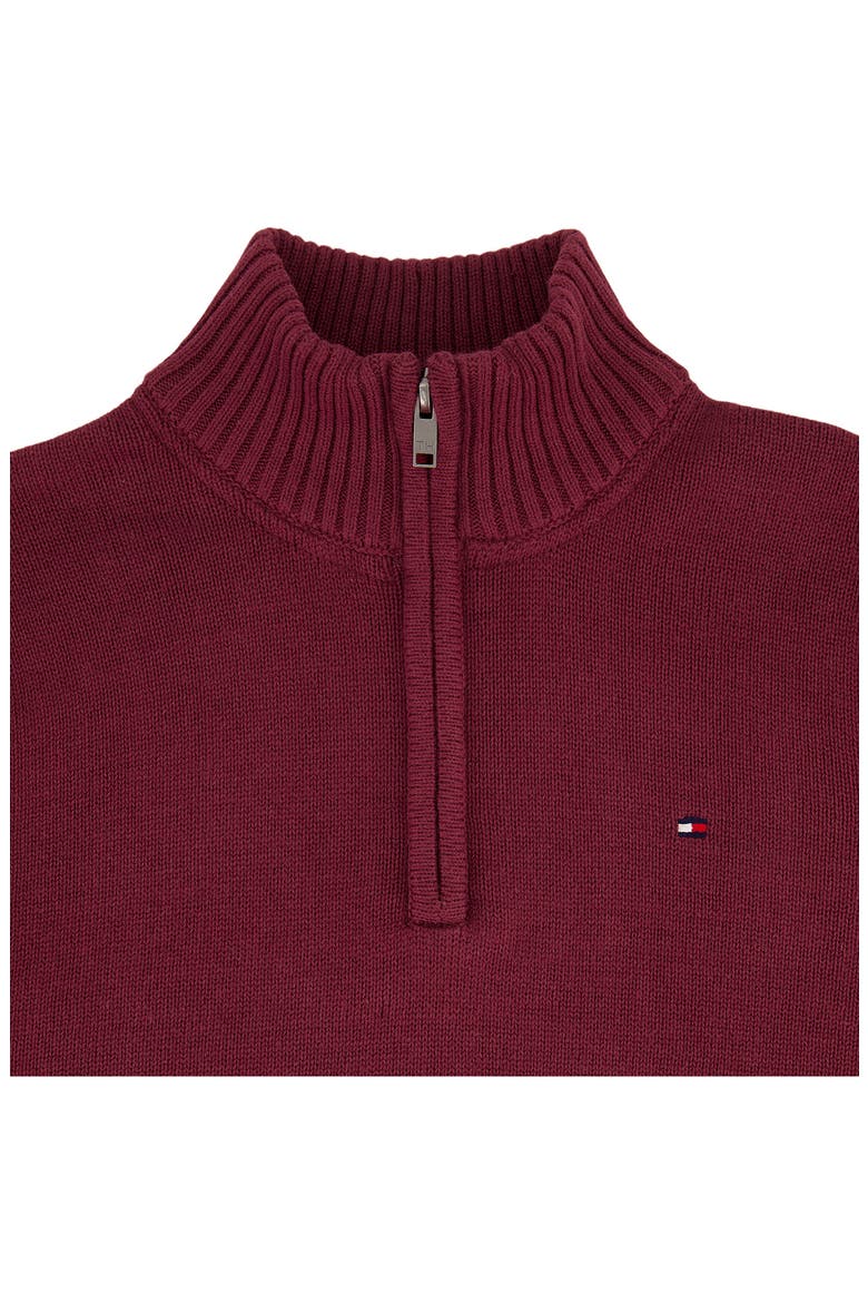 Kids' Quarter Zip Sweater, Alternate, color, ZINFANDEL