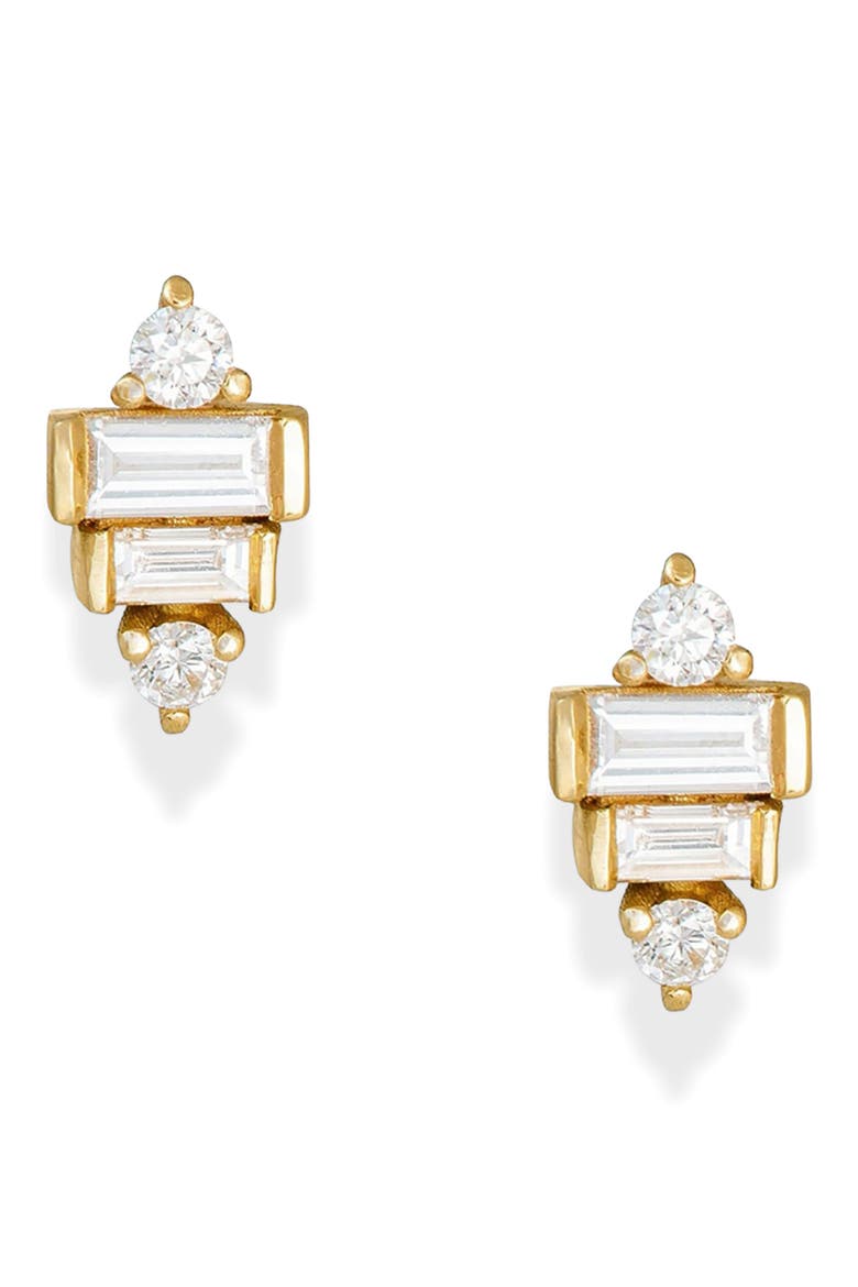 Rooney Stud Earrings, Main, color, GOLD