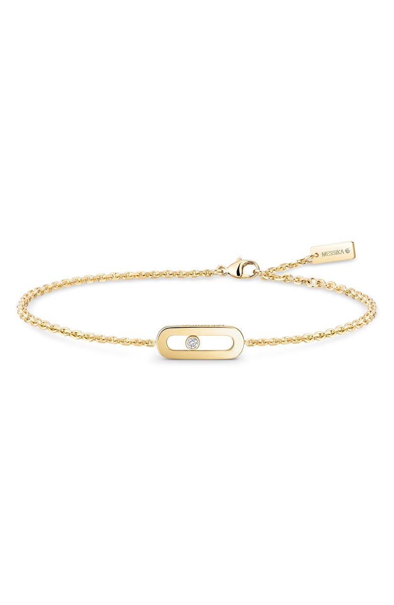 Messika Move Uno Diamond Bracelet, Main, color, Yellow Gold