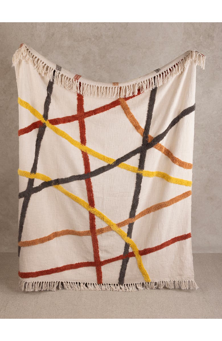 GAURI KOHLI Tashi Throw Blanket 50"x60", Main, color, Multicolored