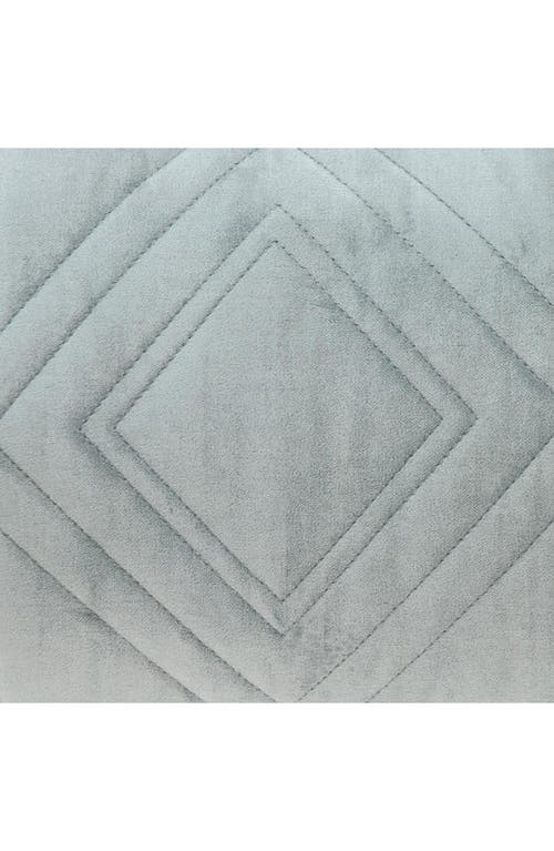 Parkland Collection Reta Diamond Quilted Throw Pillow In Gray