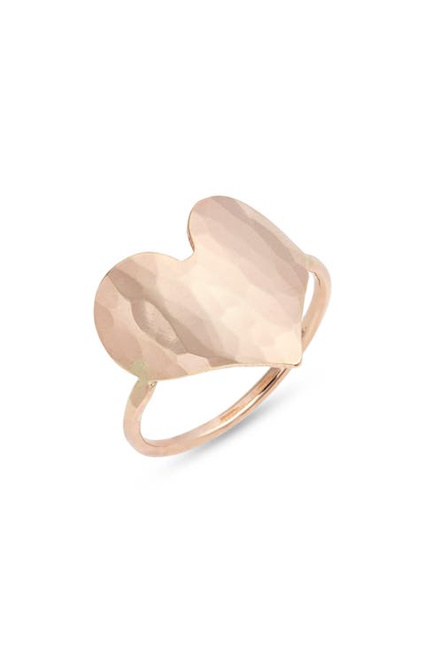 Love Hammered Heart Ring