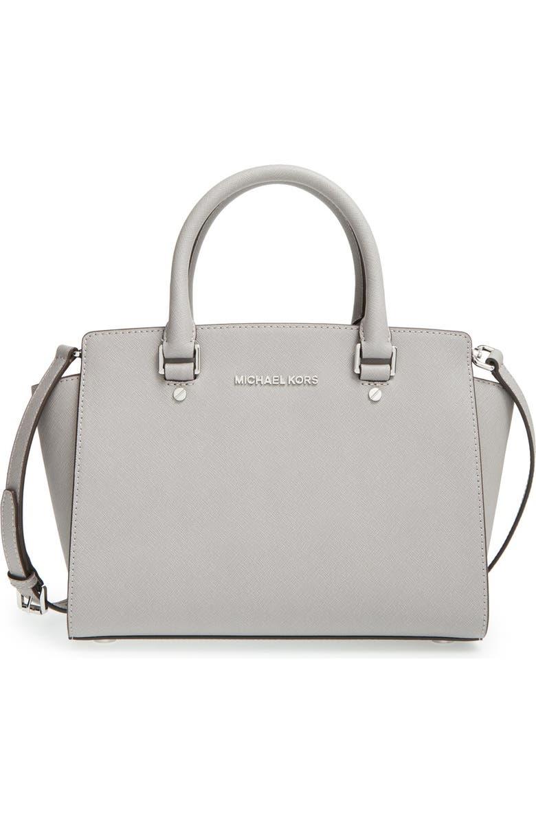 MICHAEL Michael Kors 'Selma Medium' Zip-Top Satchel, Main, color,