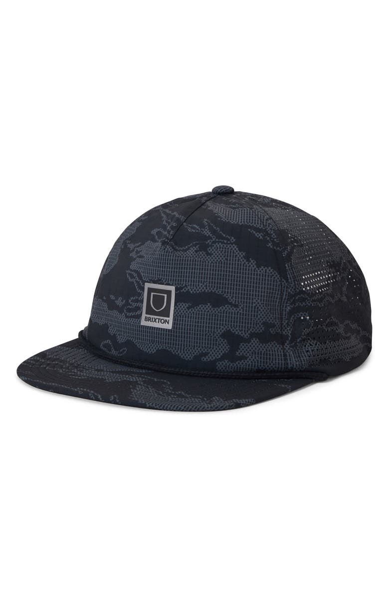 Brixton Journey MP Performance Snapback Hat, Main, color, Black Tiger Camo