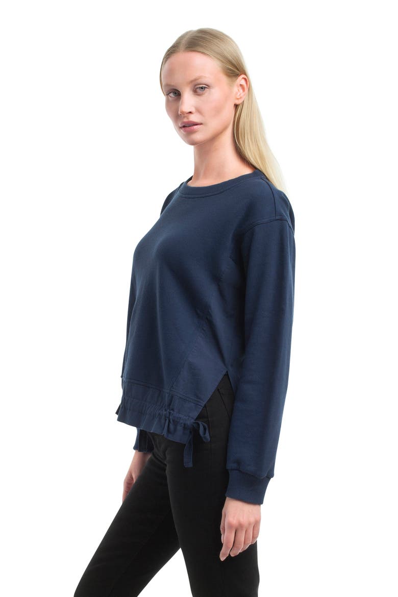 Woven Side Panels Sweatshirt, Alternate, color, White