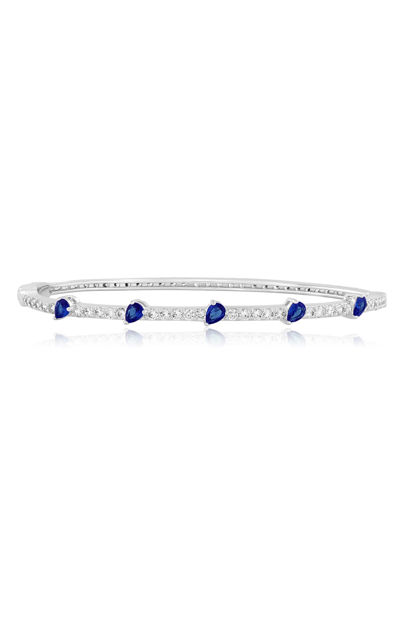Pear and Round Cubic Zirconia Bangle