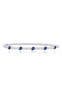 Pear and Round Cubic Zirconia Bangle