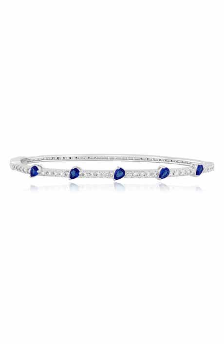 Pear and Round Cubic Zirconia Bangle
