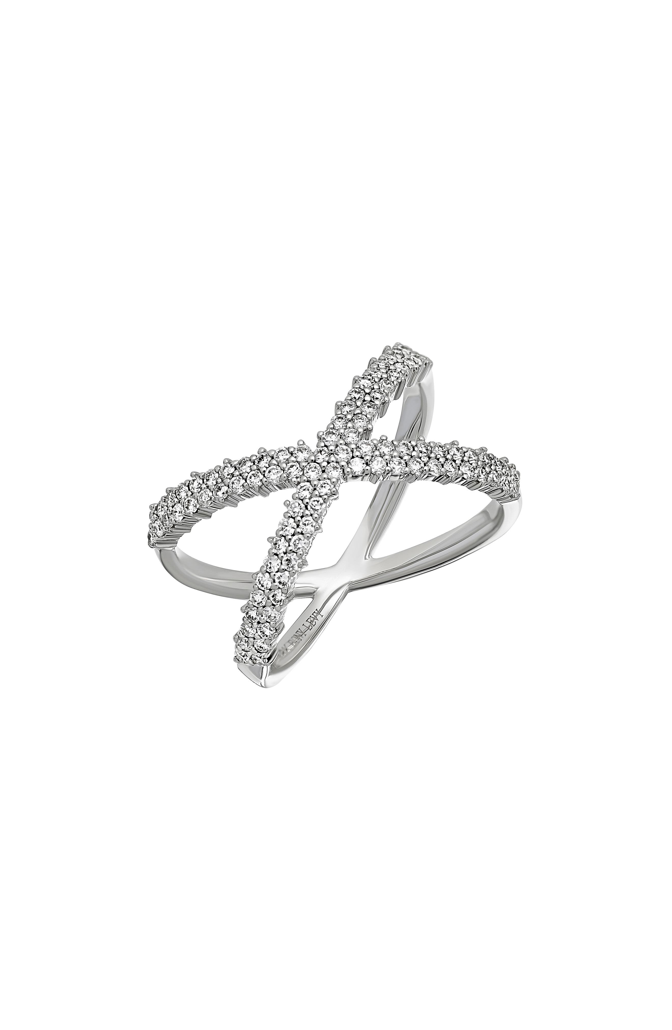 Audrey 18k Gold Diamond Crossover Ring