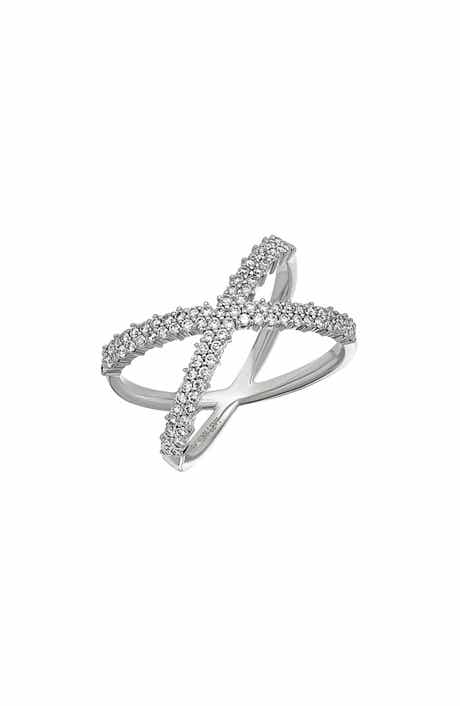 Audrey 18k Gold Diamond Crossover Ring