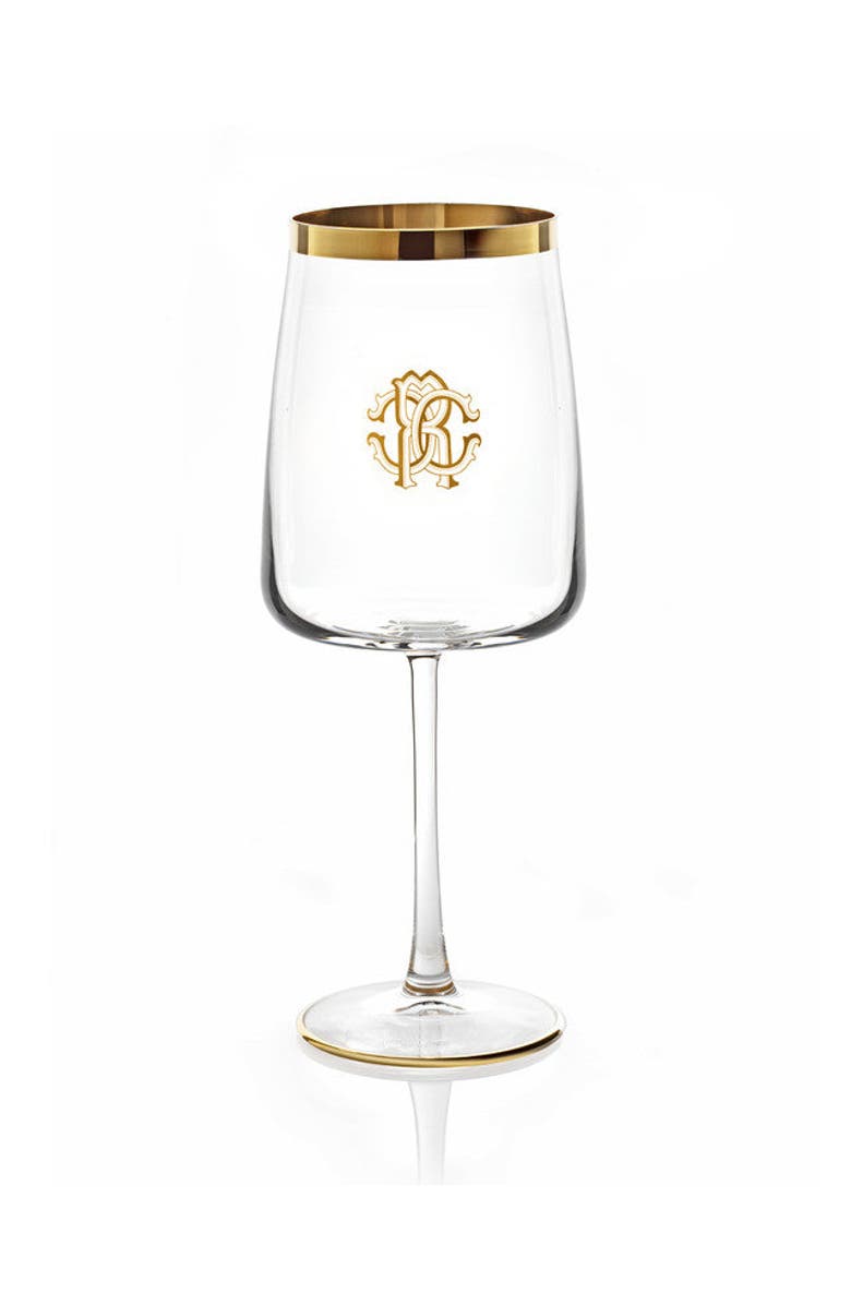 CAVALLI Classic Water Goblet, Main, color, Gold
