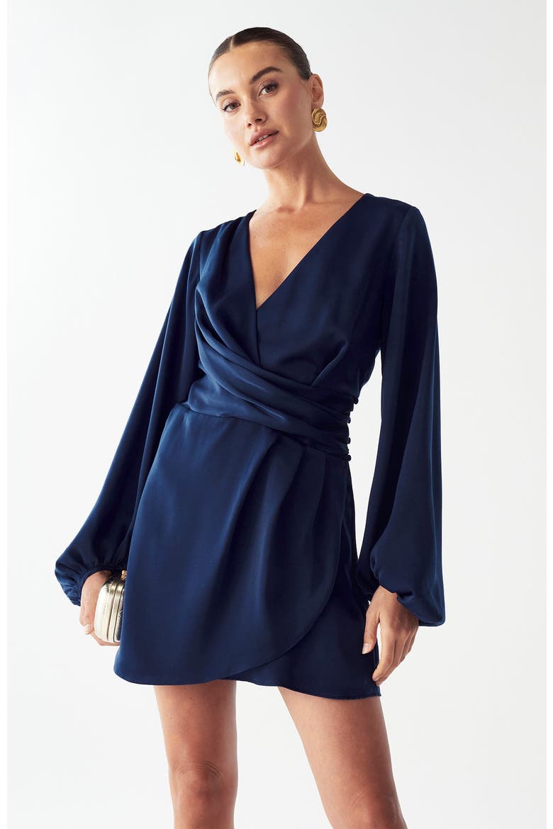 Philipa Mini Dress, Alternate, color, Navy Blue