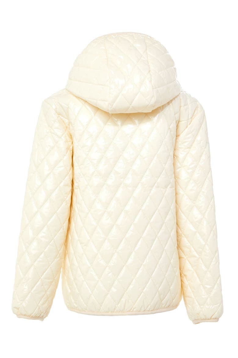 Girls Shiny Quilted Puffer Jacket, Alternate, color, Shiny Winter White