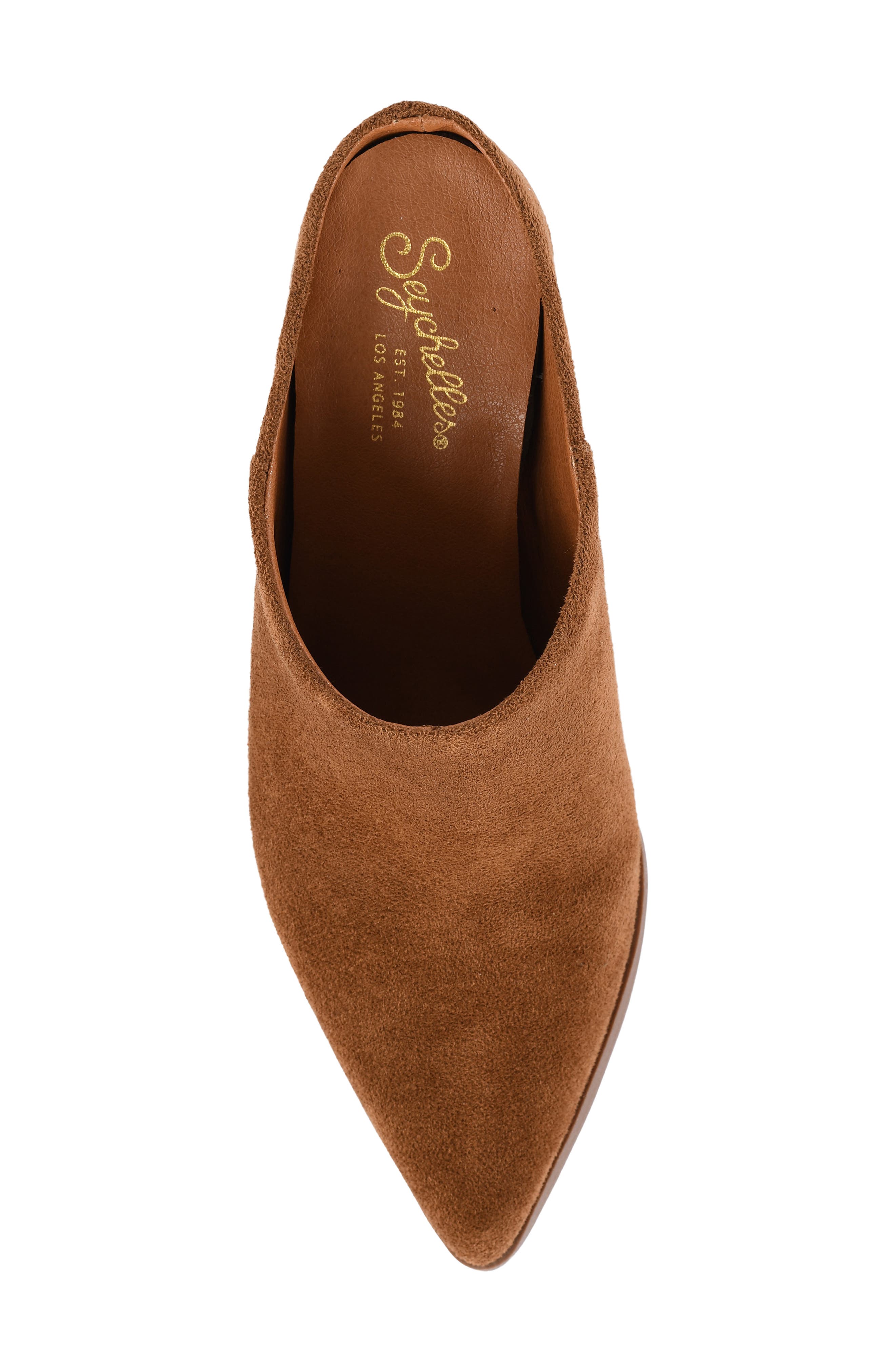 Wilshire Faux Leather Pointed Toe Mule, Alternate, color, BROWN