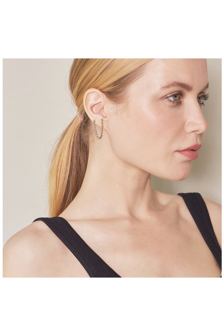 18K Gold Lab Created Diamond Dangler Drop Earrings - 8.16 ctw (Nordstrom Exclusive), Alternate, color, YELLOW