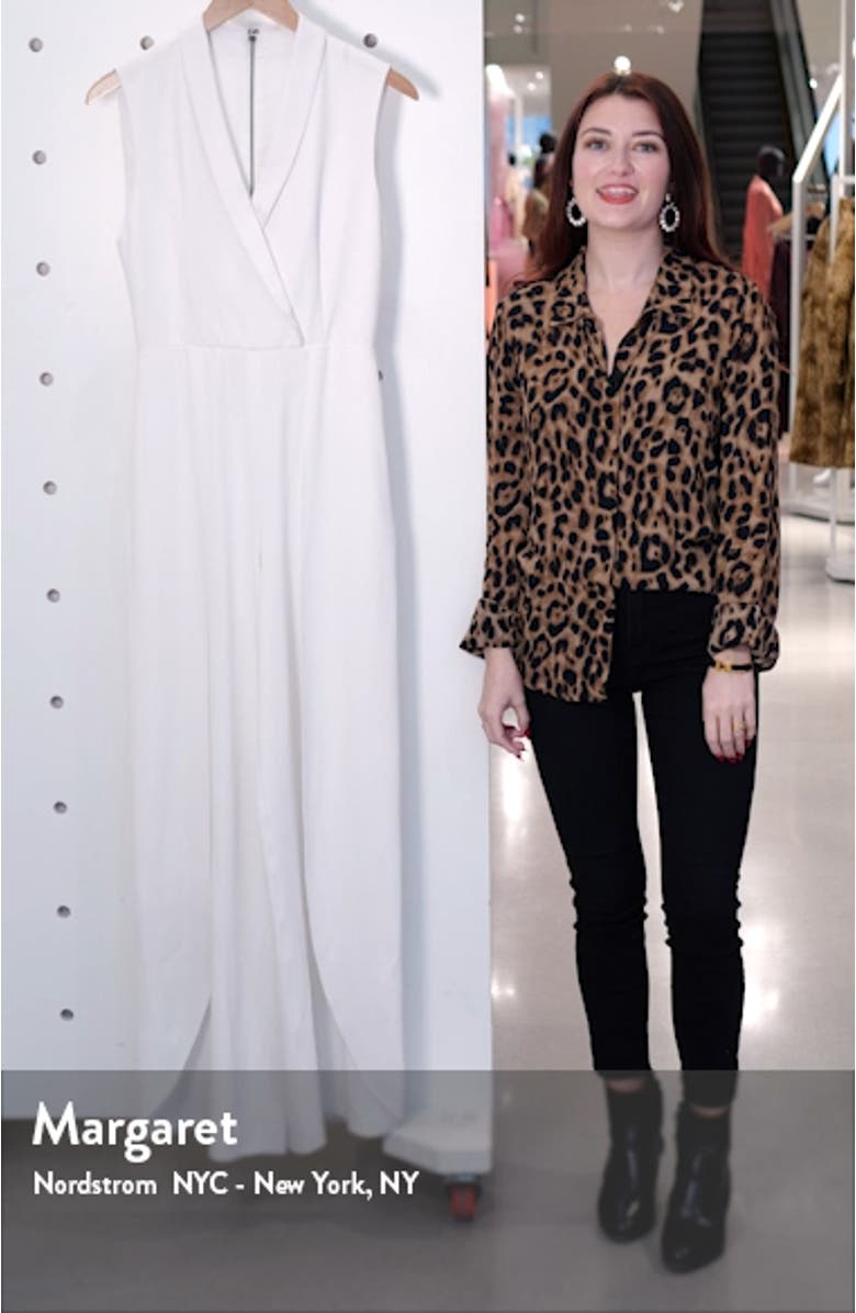 Bebe Shawl Collar Jumpsuit, sales video thumbnail