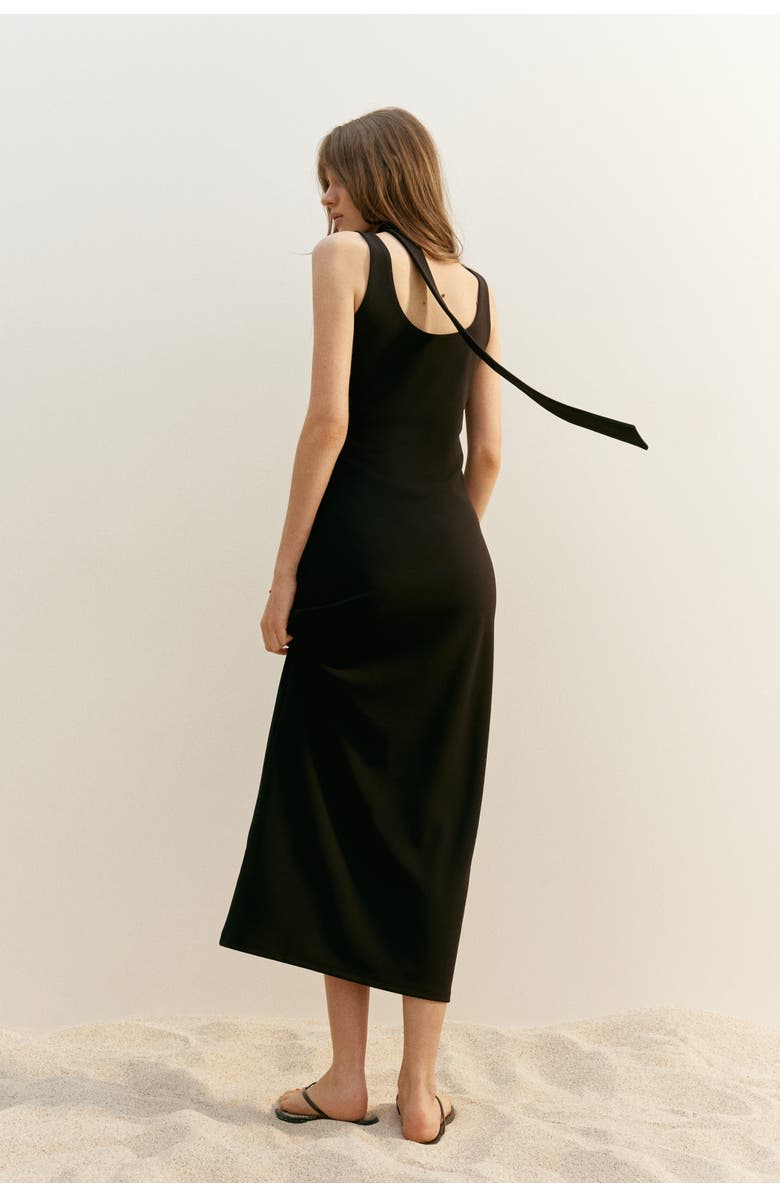 H&M Bodycon Dress With Scarf, Alternate, color, 