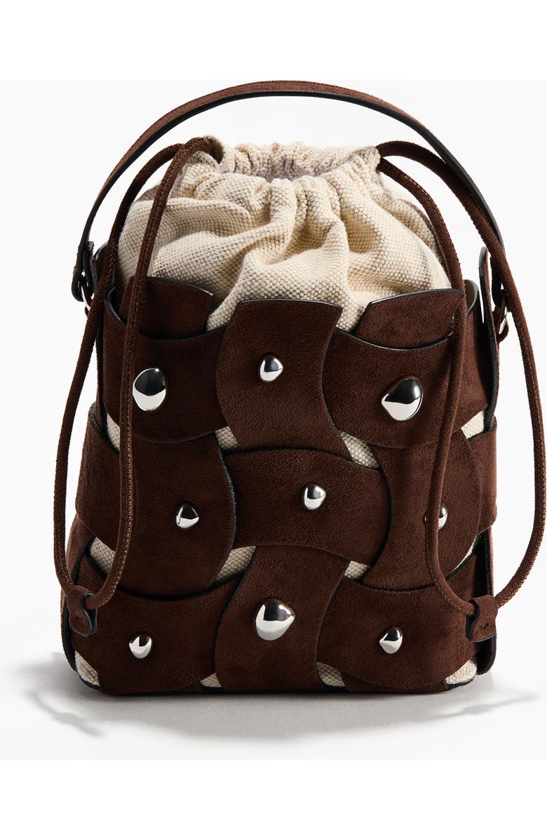 H&M Crossbody Bucket Bag, Main, color, Dark Brown