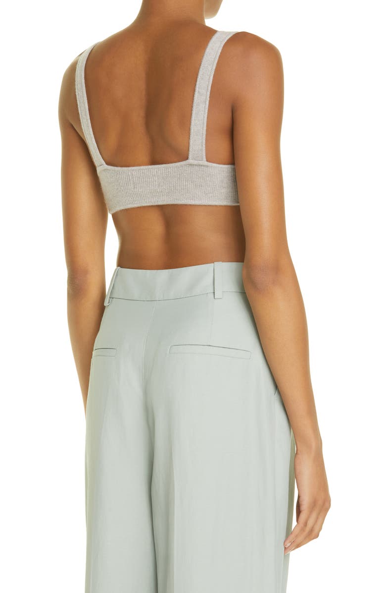 LOULOU DE SAISON Loulou Studio Twist Cashmere Bra, Alternate, color,