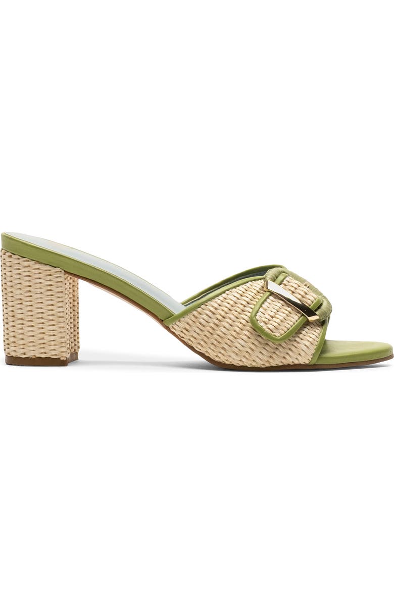 Frances Valentine Taylor Block Heel Sandal, Alternate, color, Natural/ Green