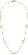 Argento Vivo Sterling Silver Mother-of-Pearl Cross Station Necklace