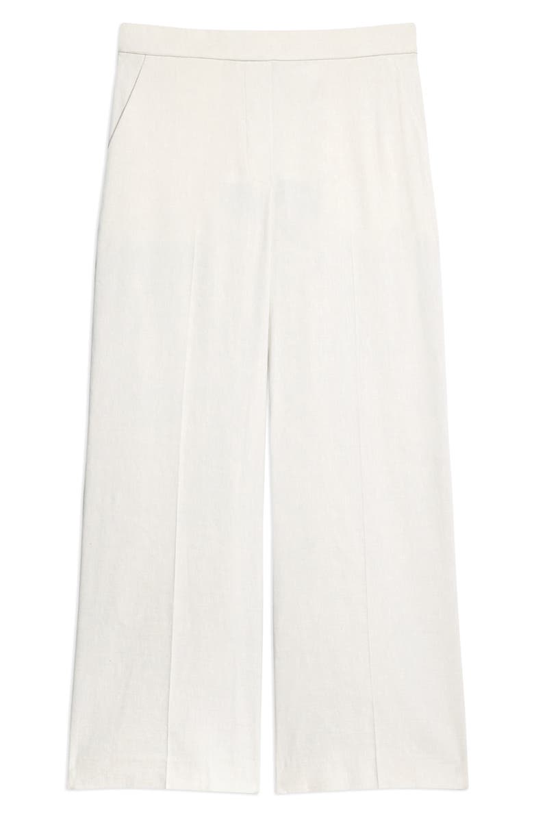 Theory Classic Straight Leg Good Linen Pants, Alternate, color, White Clay