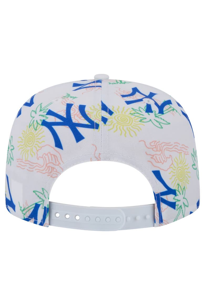 Men's New Era White New York Yankees Islander Golfer Snapback Hat, Alternate, color, White