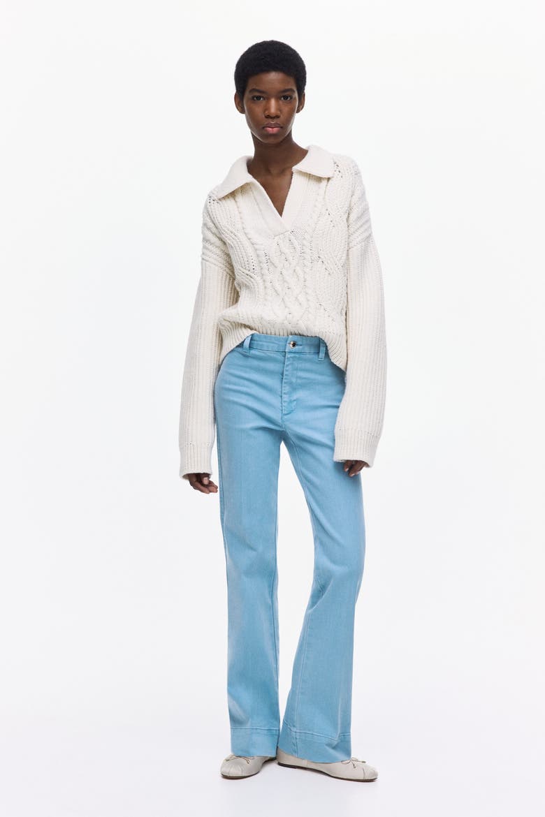 Flared High Jeans, Main, color, Light blue
