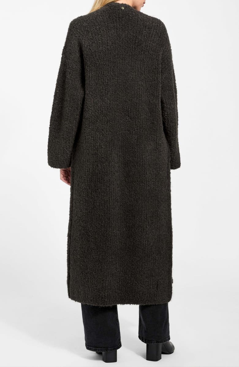 GUESS Beniko Bouclé Longline Cardigan, Alternate, color, Medium Brown