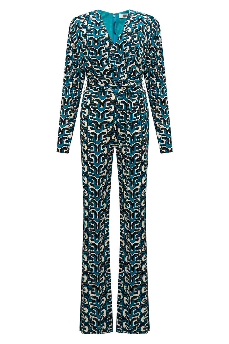 Marilou Abstract Print Long Sleeve Jumpsuit, Alternate, color, INTERLOCK