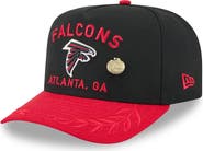 New Era Men's New Era Black/Red Atlanta Falcons 2025 NFL Draft On Stage A-Frame 59FIFTY Fitted Hat