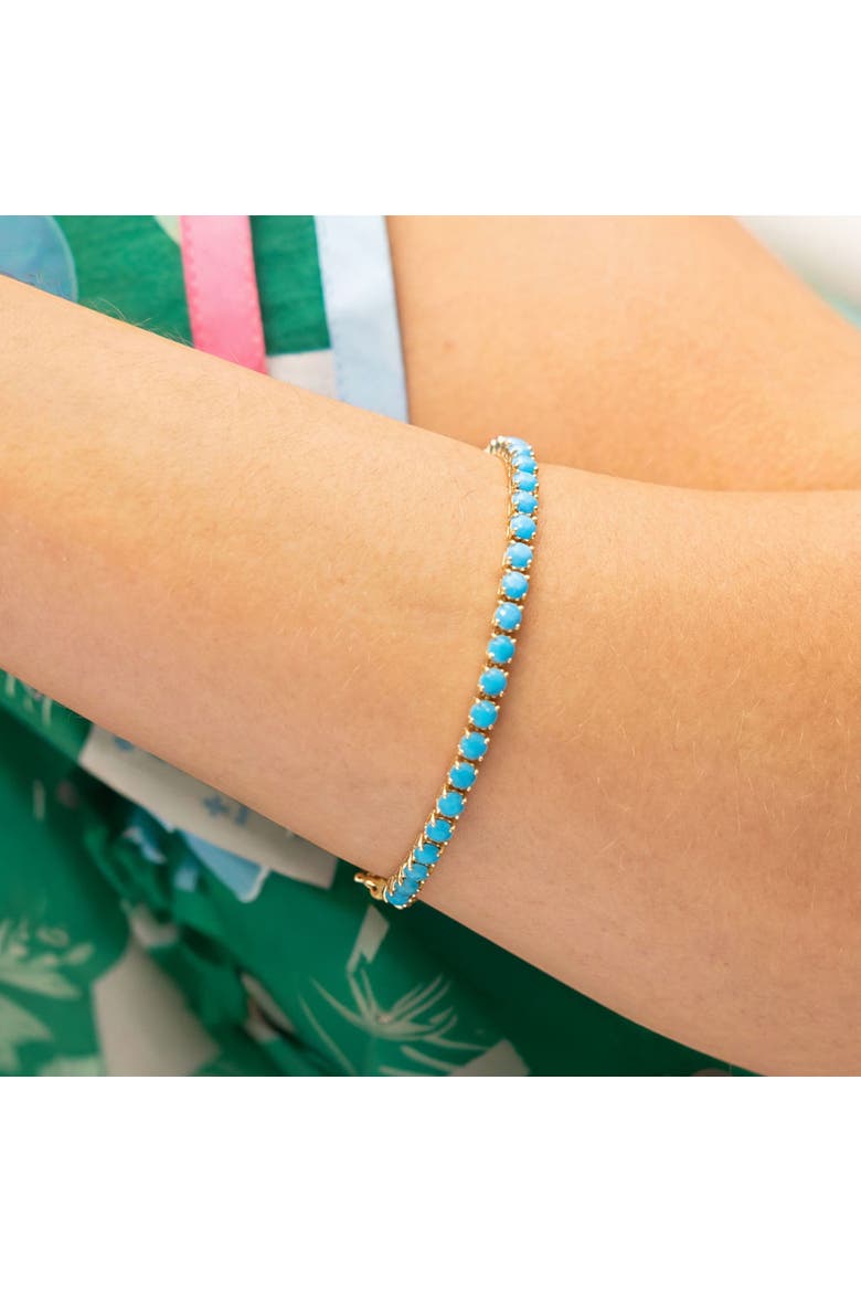 Blue Tennis Bracelet, Alternate, color, Blue Cubic Zirconia